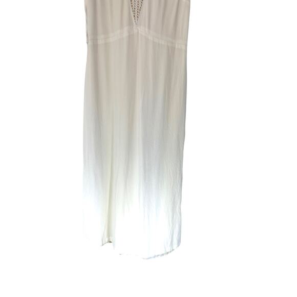 A.L.C. White Knit Crotchet Relaxed Night Out Front Sleeveless Maxi Dress Size 2 - Picture 6 of 11